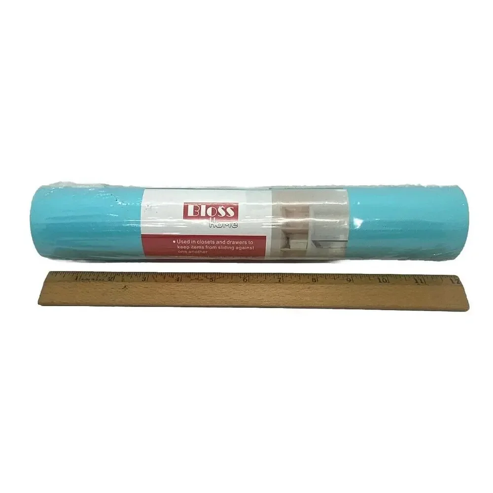 Bloss Home One Roll Blue Shelf Liner Protective Mat Plastic EVA 30 x 450 cm New